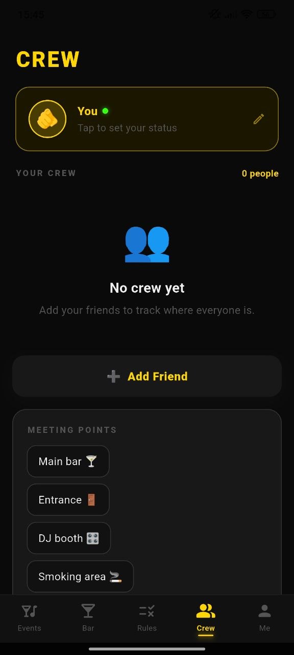 Profile screen